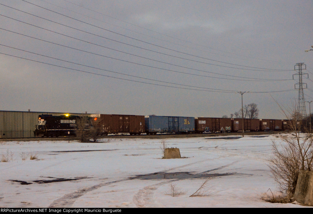 NS GP38-2 Locomotive making moves in the yard